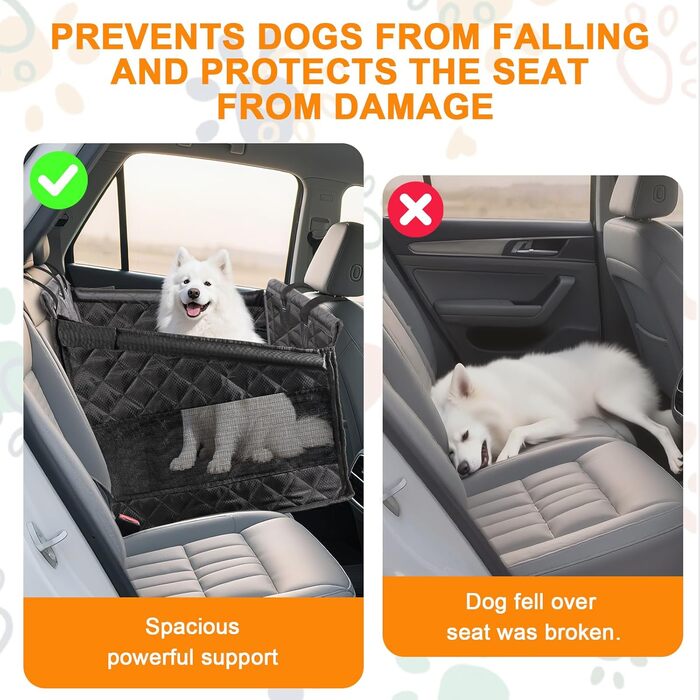 Підвищення для собак у машину - чорний L, для великих та середніх порід