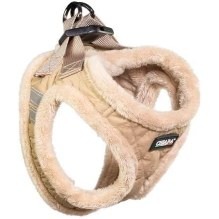 М'який шлейка для собак CHIARA MIA, XL, бежевий: водонепроникний, з регулюванням та світловідбиваючими смугами