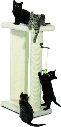 Драбина-стійка для котів CLEVERCAT XXL з довгою сизалевою колоною та окремою зоною для шліфування кігтів, обтягнута міцним сизалевим матеріалом, доступна у багатьох кольорах, Made in Germany