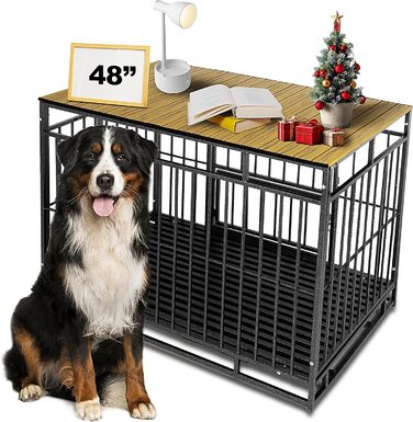 Petmystify накладка з магнітами для великої клітки 122 см, алюмінієва, складна, декоративний стіл для зберігання, світло-коричнева (тільки верх)
