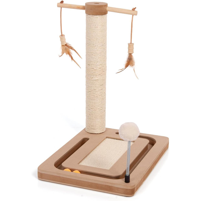 Котячий стовпчик для котів Lilly - інтерактивна іграшка для самостійних занять | 78 см | 33 x 33 x 80 см