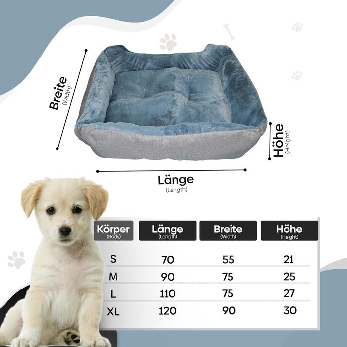 DEFACTO Лежанка для собак, м'яке ліжко для тварин з ліноподібним покриттям, корзина для собак, підняті бортики, неслизьке дно (СІРИЙ, 90 x 75 x 25 см)