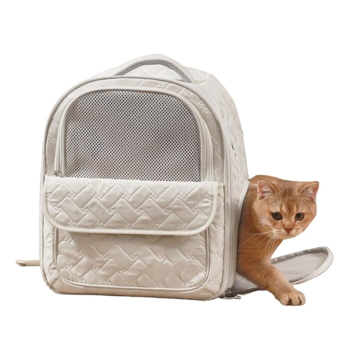 Рюкзак-переноска для домашніх тварин: регульований, дихаючий, для собак та котів | Легкий рюкзак для подорожей з сітчастими вставками, безпечний, з м'якими ременями, підходить для малих порід