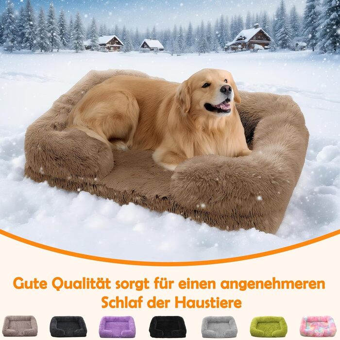 Ортопедичне ліжко для собак великих порід: тепле, неслизьке, стійке до укусів. Яйцеподібне поролонове ліжко-подушка для собак, знімний помпон, килимок для собак. Чудовий подарунок для любителів собак на зиму. Колір: сірий, розмір: L