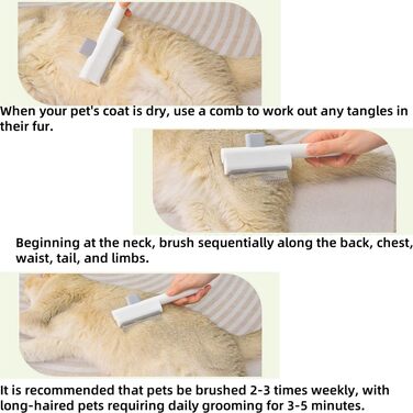 Набір гребінців від бліх для котів та собак: видалення бліх, шерсті та вичісування блукаючого хутра. Включає гребінець для чищення зубів V-подібної форми та самоочищувані гребінці.
