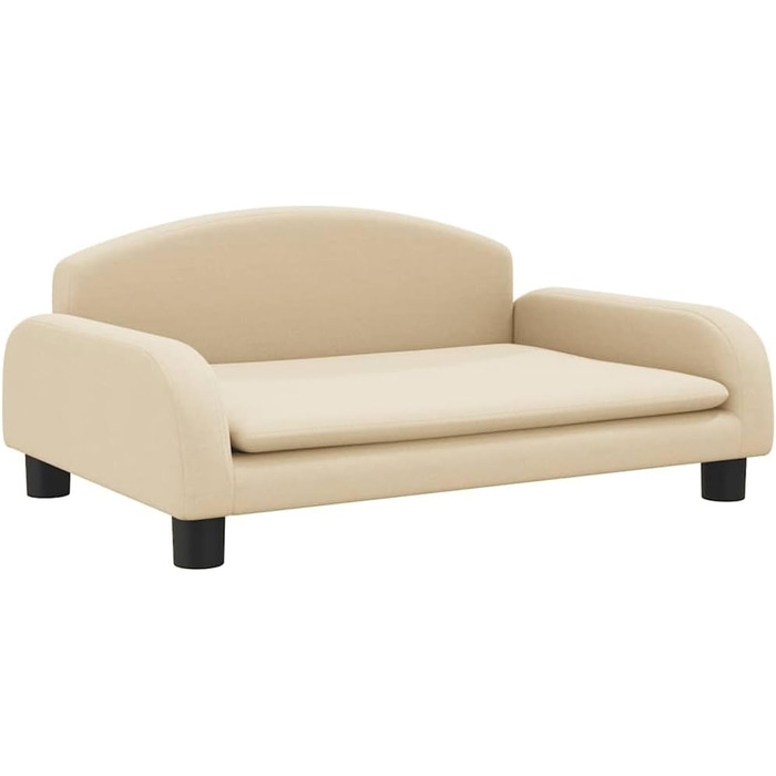 Крісло-ліжко для собак, м'яке ліжко для собак, лежанка для тварин, лежанка для котів, кремовий колір, 70 x 45 x 30 см