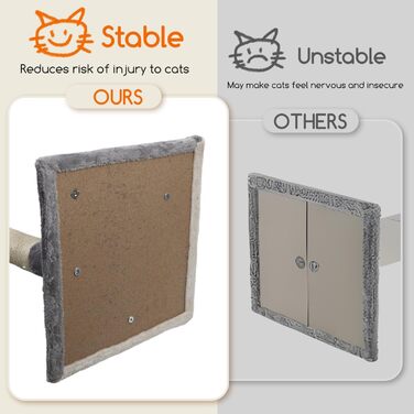 Котячий дряпак Nobleza 118,5 см, 3 платформи, 1 будиночок, помпон, іграшка, сірий