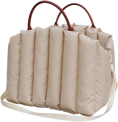 Автомобільний лежак для собак у багажник - переноска для маленьких собак, 55x42x42 см, бежевий