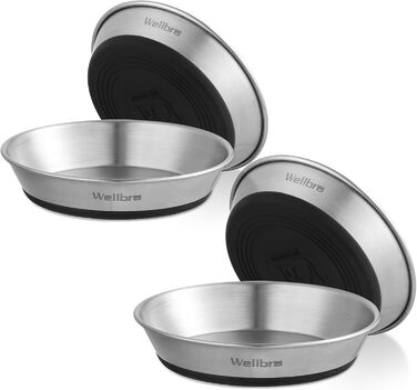 Набори мисок для котів та собак, 4 шт. з нержавіючої сталі, антислизькі, для корму та води