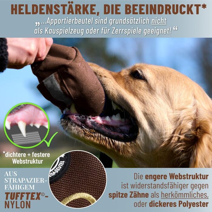 GIZZY® Оригінальний Futterdummy для собак: міцний мішечок для їжі для всіх порід | Тренування з ласощами | Аксесуари для собак (Коричневий)