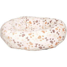 Тріксі Лежанка для собак Lingo, 50x40 см, білий/бежевий - м'яка лежанка з флісовим покриттям, кошик для маленьких собак, неслизька, 37685
