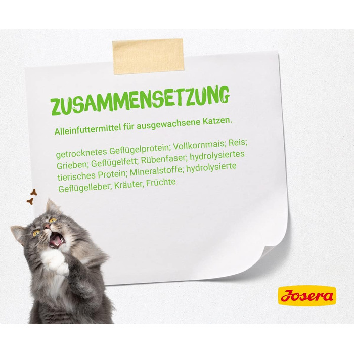 Сухий корм для котів Josera SensiCat для чутливого травлення, без смакових добавок, 10 кг