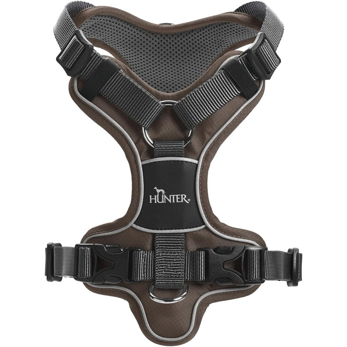 Нашийник для собак HUNTER DIVO, XS, 34-47 см, сірий/зелений, коричневий/сірий