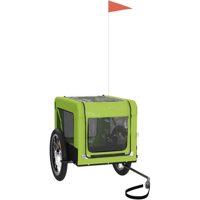 Причіп для велосипеда, переноска для собак, зелений 63x123x66 см