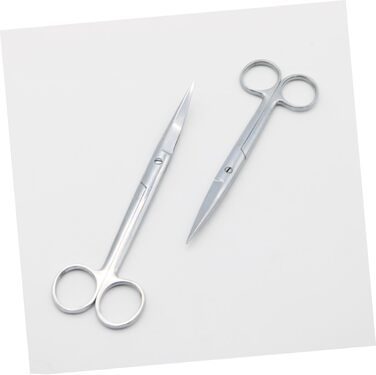 Набір з 2 професійних ножиць для грумінгу домашніх тварин Ipetboom з нержавіючої сталі, круглий ножі, для дому та салону, прямі та зігнуті кінчики