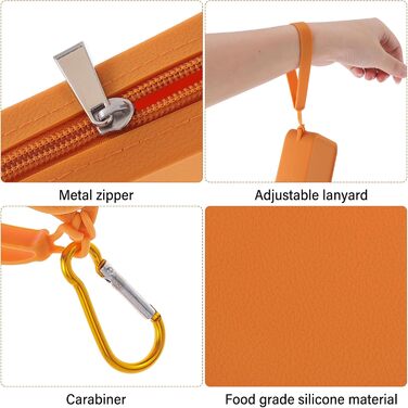 Силіконові пакети для ласощів, 2 шт., жовтий та помаранчевий