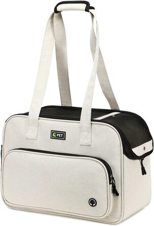 Транспортна сумка для собак - м'яка переноска з великими кишенями, вентильована переноска для тварин для подорожей, прогулянок, пікніків, поїздок на авто