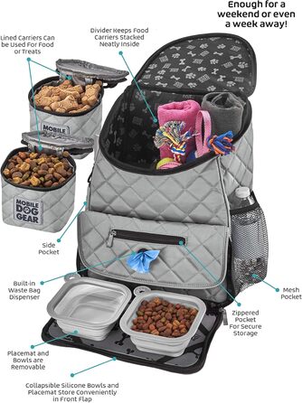 Чорна сумка для собак Overland Dog Gear - переноска для собак, дорожня сумка-переноска, weekender