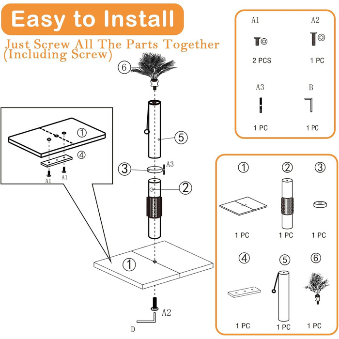 Драбина для котів MeowHomm з сизалю: кігтеточка, сходи, іграшки для котів, 101.6 см