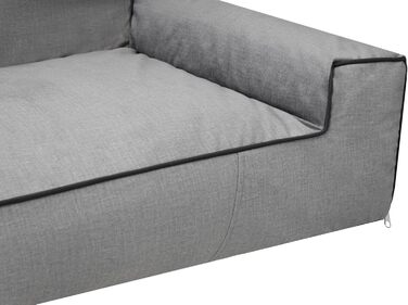Ліжко для собак Glamour New, знімний і праний чохол, розмір M 78x53 см, сірий Fancy, лежак-корзина для малих, середніх і великих порід