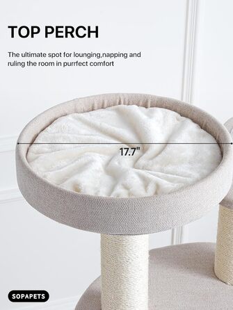 Великий котячий будиночок з дряпалкою для Мейн-куна, 165 см, котячий будиночок для кішок, дорослих, 9 кг, XXL, міцний, розкішний з великою гамаком, дряпка з сизалю, бежевий, 165 см