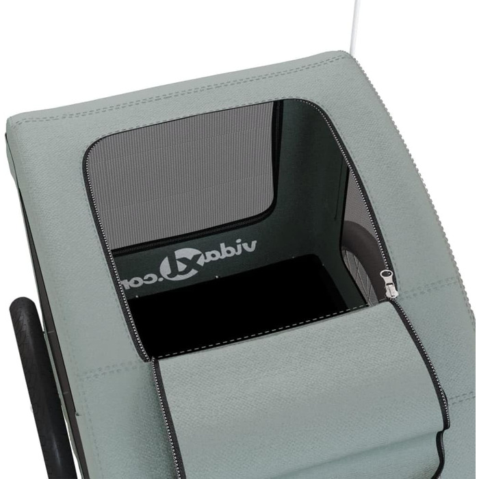 Фahrраd-причіп для собак сірий Oxford-тканина та залізо 124x53x53 см Причіп для домашніх тварин Причіп для собак Причіп для собак для собак та інших домашніх тварин