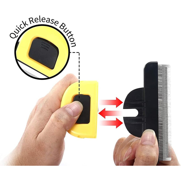 Інструмент для видалення шерсті та щітка для грумінгу домашніх тварин, (M) для собак та котів різних порід та типу шерсті (короткої або довгої).