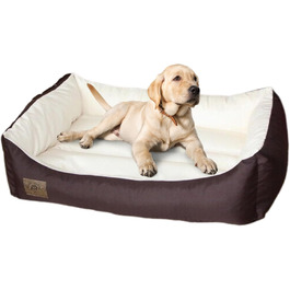 Крісло-лежанка для собак та котів Odol-Plu, 90x60 см, водонепроникне, коричнево-бежеве