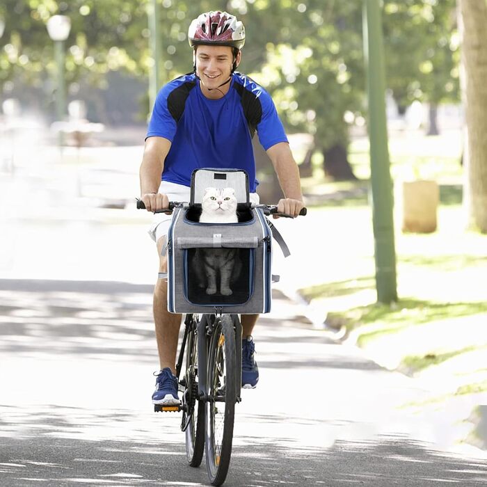 Транспортер для собак на велосипед, переноска для тварин, велосипедний кошик, для прогулянок, подорожей, безпеки, сімейного відпочинку, підходить для котів та собак