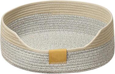 Кішечка-гніздище, плетений кошик для кота, 50 см, сірий хакі, Fatbarer