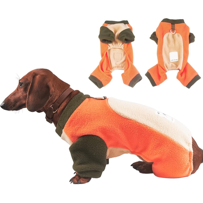 Теплий зимовий комбінезон для джек-расселів та інших порід собак, тепла куртка-комбінезон, оранжевий, 2XL