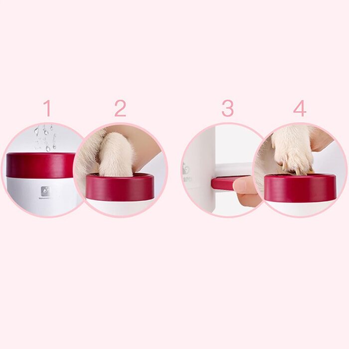 Автоматичний очисник лап для собак: миска для лап з силікону, портативна, обертається на 360 градусів, для маленьких собак та котів, фіолетовий