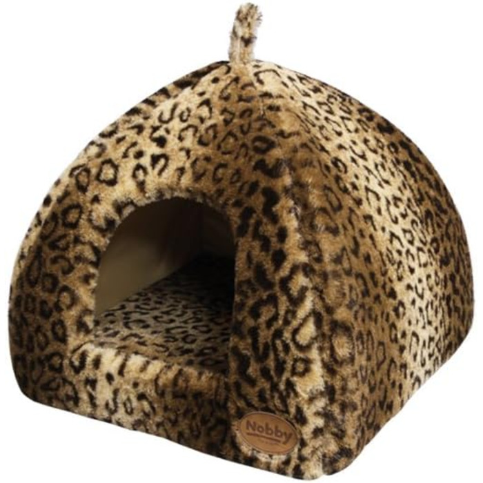 Нобі Гюле кутовий лежак для котів Alanis, 40 x 35 x 35 см, леопардовий колір