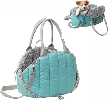 Сумка-переноска для собак та котів Vertellbar, туркуаз, 47x29x32 см. Ідеально для подорожей та кемпінгу