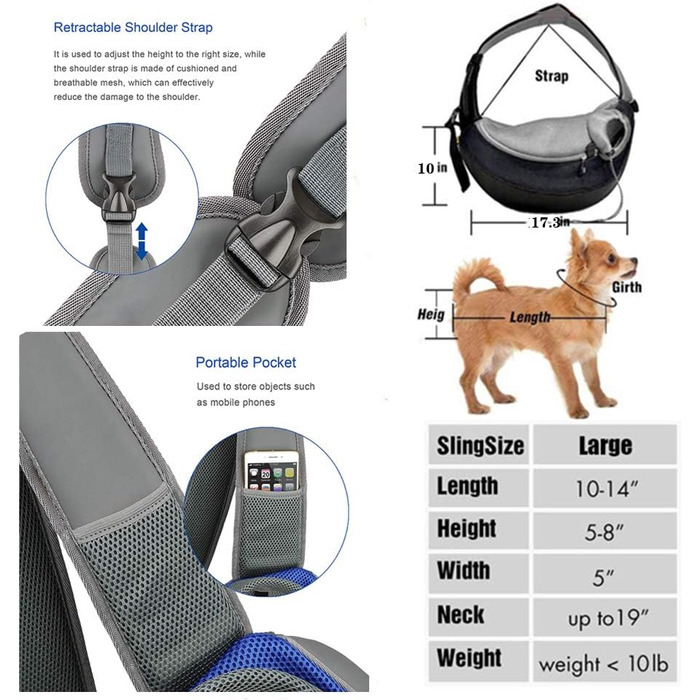 ЗHOVAEAL Сумка-переноска для собак і котів, рожева (до 4,1 кг)