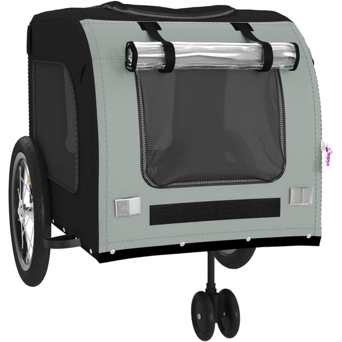 Причіп для велосипеда ZEYUAN для собак чорного та сірого кольорів, оксфордська тканина та метал, вантажний причіп, ручний візок, вантажний велосипедний причіп