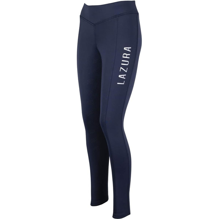 Легінси для верхової їзди Lazura Ariella | Еластичні штани для верхової їзди з кишенею для телефону | Середня посадка, повний обтиск, силіконовий гріп, класичний крій | Екіпірування для верхової їзди (36, темно-синій)