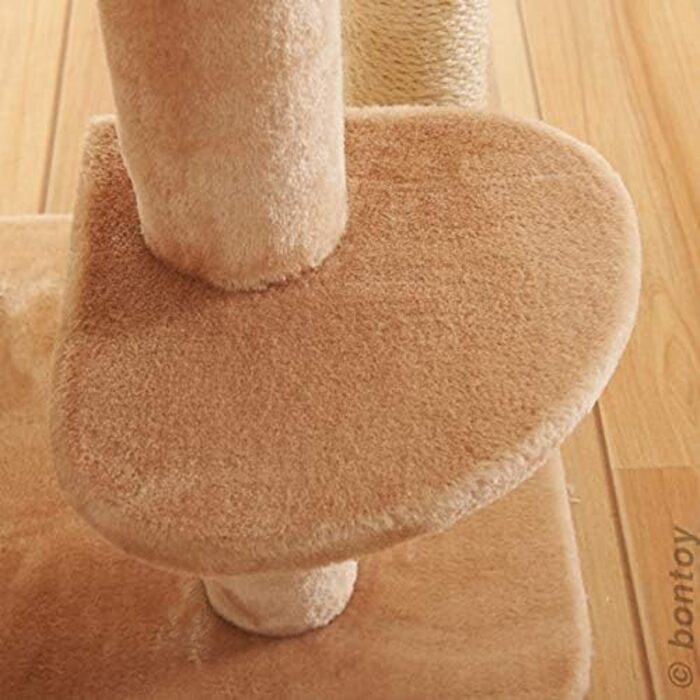 Когтеточка для котів Bontoy Jerry, кремова, 126 см, стовпи з сизалю 9 см, підходить для великих котів
