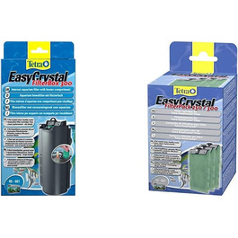 Tetra EasyCrystal фільтр для акваріума 300 з комплектом змінних фільтр-падів 250/300, 3 шт. – фільтр для кришталево чистої та здорової води, внутрішній фільтр з фільтруючим матеріалом