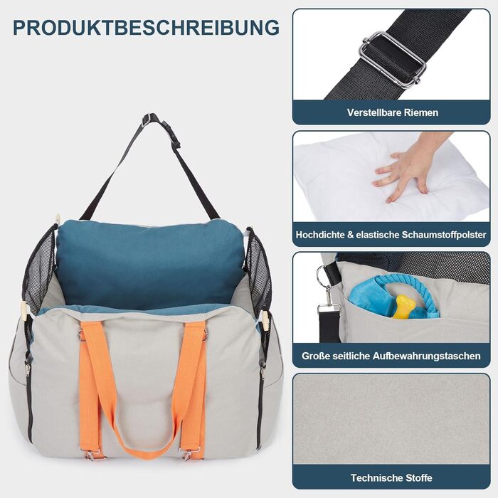 Автокрісло для собак Ownpets: зручне та безпечне автоліжко для маленьких та середніх собак, водонепроникне та стійке до подряпин