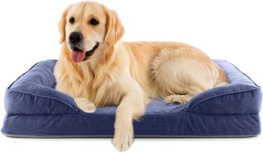 Ортопедичне собаче ліжко Lumaland Outdoor & Indoor | Собаче ліжко-софа 70x60 см | Для маленьких собак | Зі знімним, водонепроникним чохлом | Ортопедичне ліжко для собак