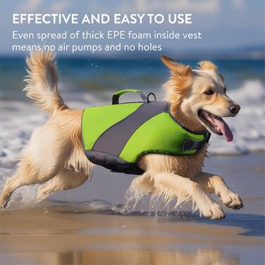 Жилет рятувальний для собак, зелений, L, Limettengrün