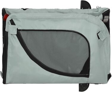 Велосипедний причіп для собак сірий та чорний, Oxford-тканина та метал. Причіп для велосипеда, вантажний причіп