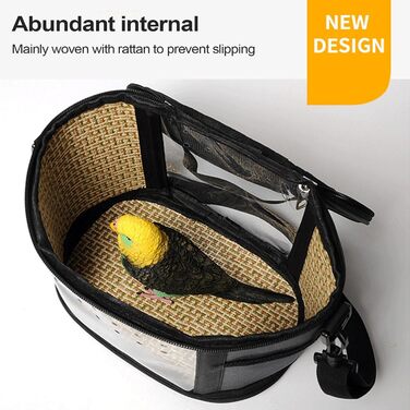 Транспортна сумка Vogeltransporttasche для подорожей з папугами: переноска для великих та малих птахів, щурів та інших гризунів