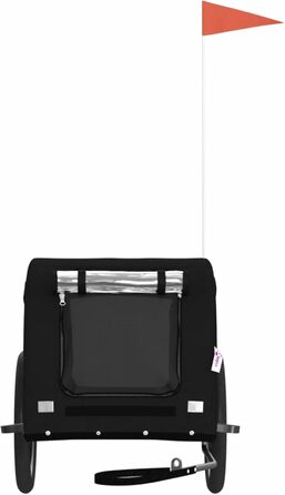 Причіп для велосипеда ARKEM для собак, чорний, з оксфордської тканини та металу