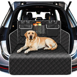 Захист для багажника автомобіля Alfheim для собак - водовідштовхуючий, стійкий до розривів, з боковим захистом. Підходить для авто, вантажівок, SUV (сріблястий)