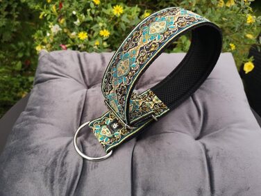 Собачий нашийник екстраширокий 5 см із м’якою підкладкою, регульований, мартигейл, для хортів, міцний, обхват шиї до 38 см, голови до 44 см, з 6 см стопером