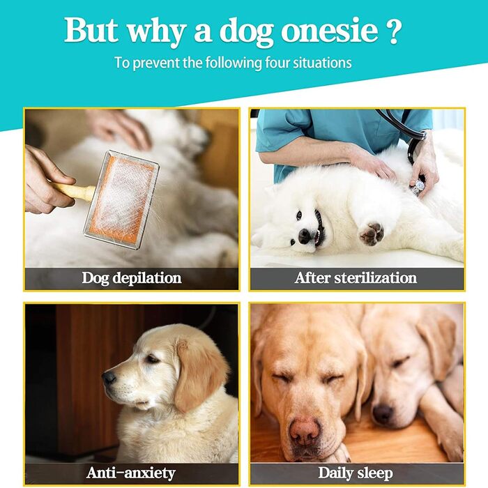 Реабілітаційний одяг для собак після операцій, м'який, з довгими рукавами, для собак, що кастрували, конічні альтернативи, запобігає протіканню, хірургічний комбінезон для великих та середніх (XL, Hai) собак, розмір XL
