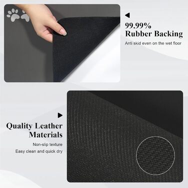 Килимок під миску для собак та котів, швидковисихаючий, водонепроникний, антиковзкий (60x150 см)