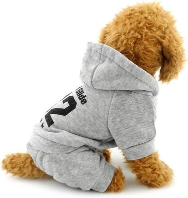 Зимовий комбінезон для собак Ranphy, флісова підкладка, теплий костюм, сірий колір, XL